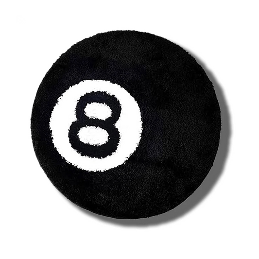  8 Ball Rug Rug_black_and_white_Frontal