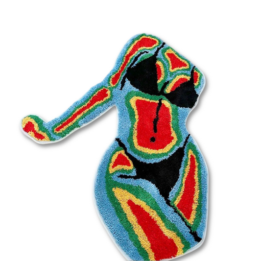 Heatmap Body - Statement Rug red yellow green blue frontal