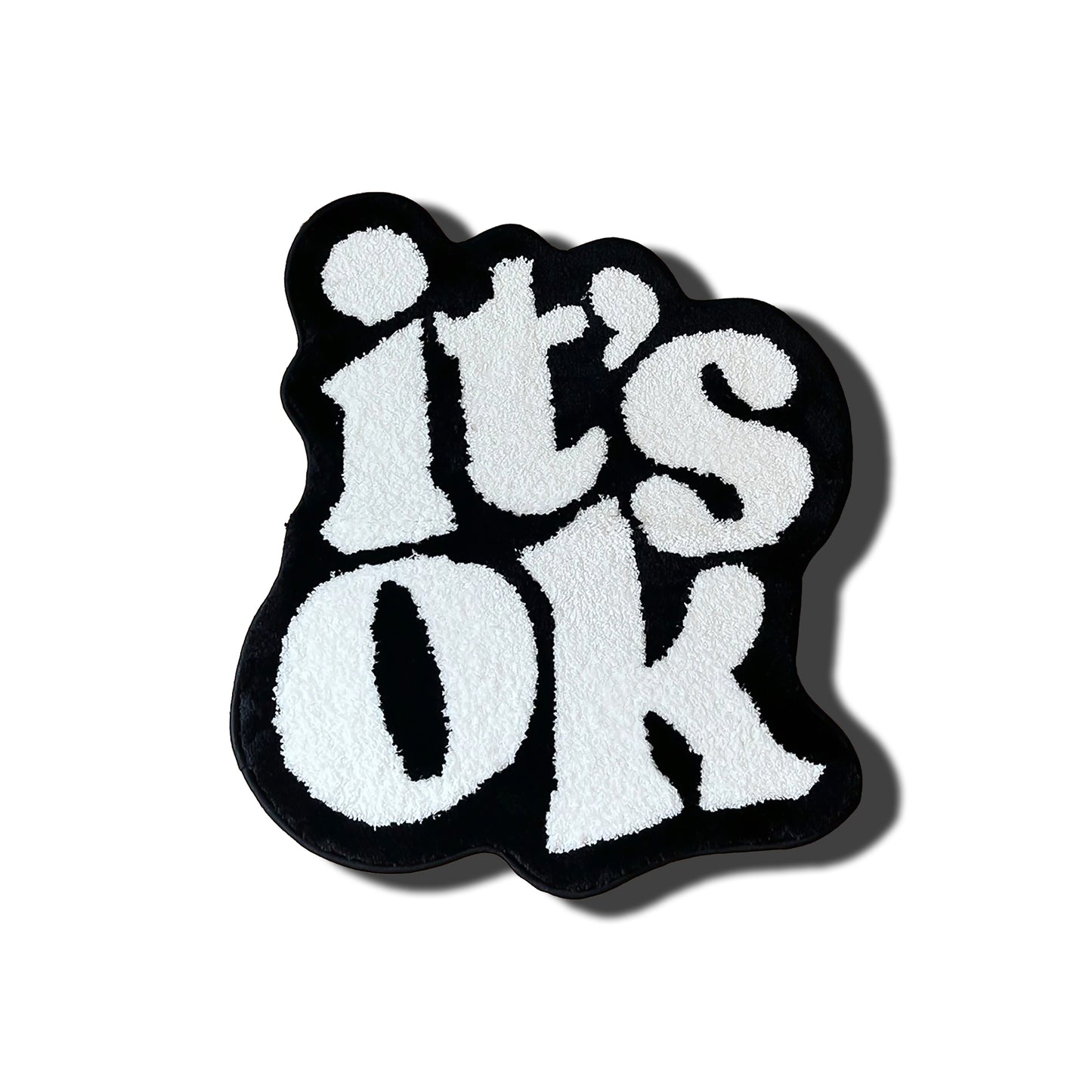 Its Ok Rug black white frontal