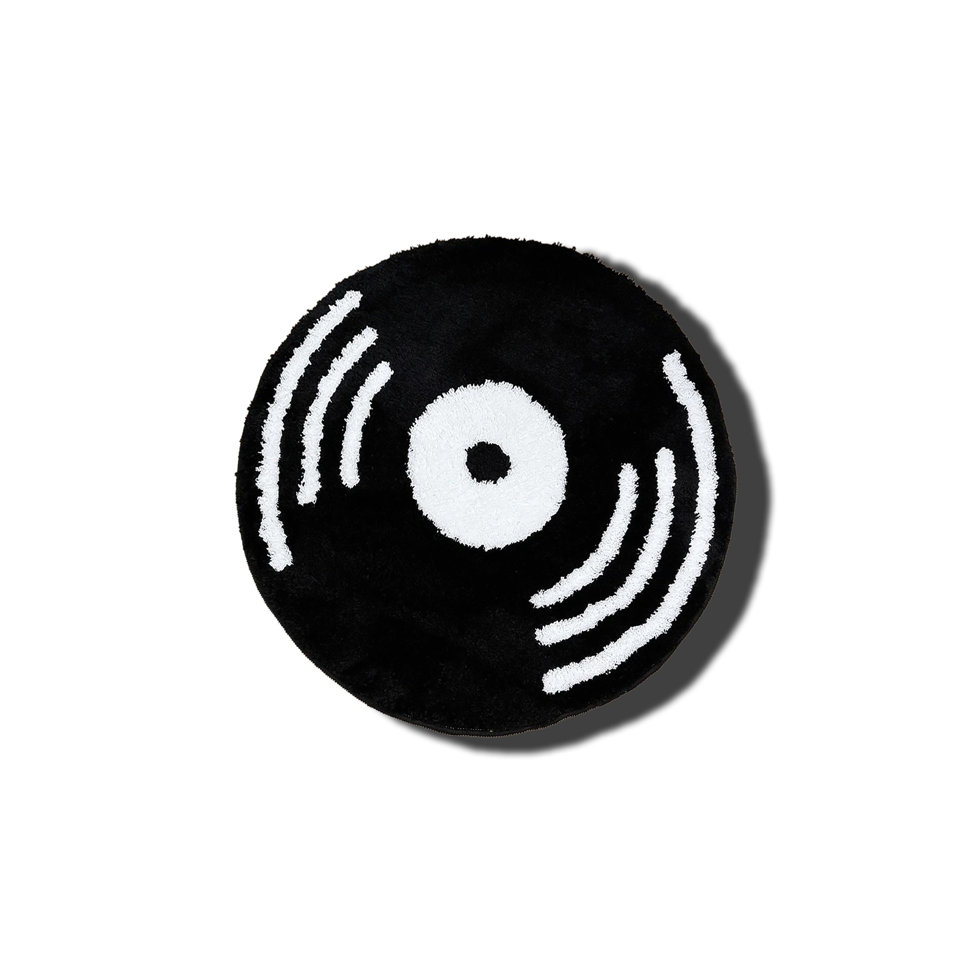 Vinyl Record Rug black white frontal