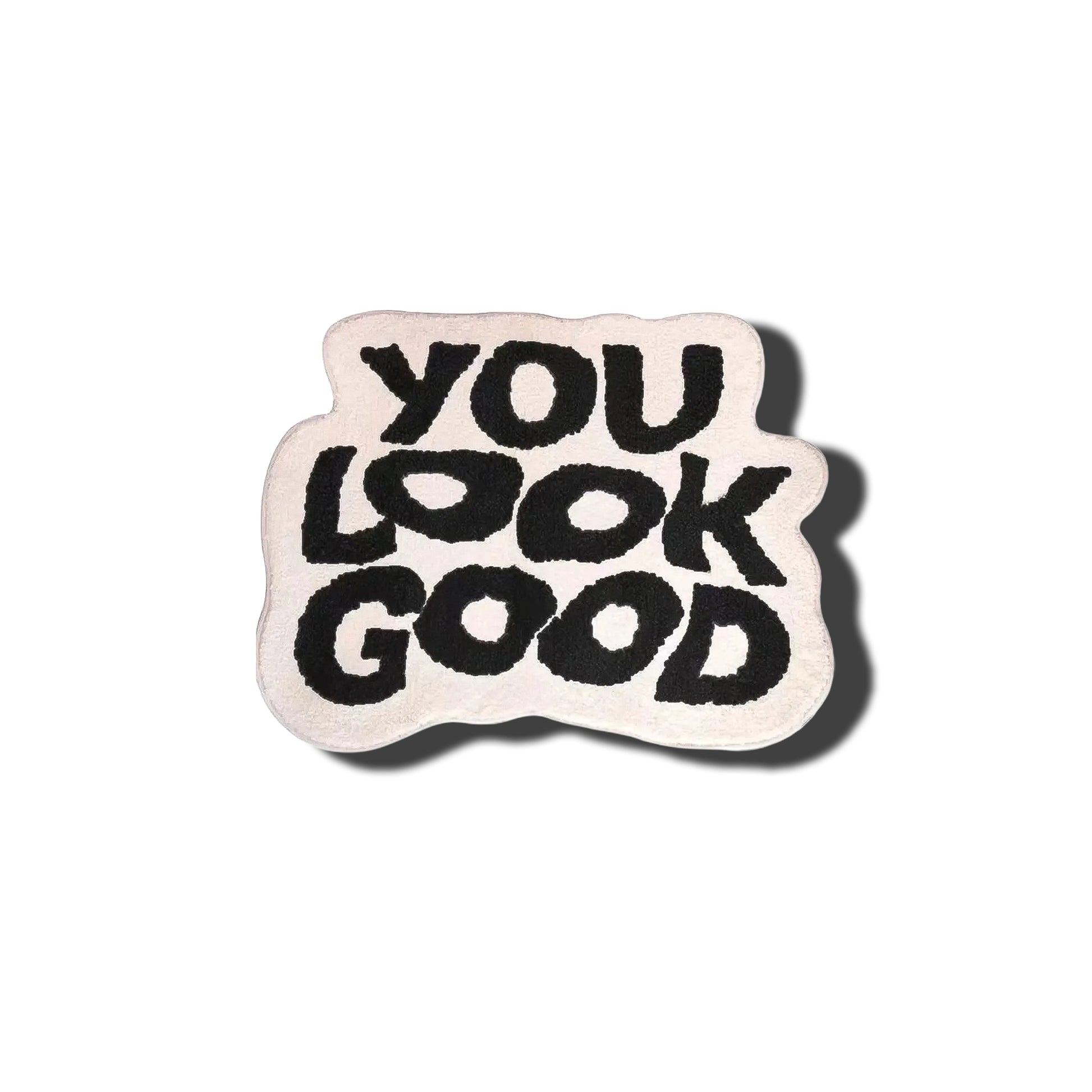 You Look Good Statement Rug – Modern Tufted Area Rug black and white Frontal